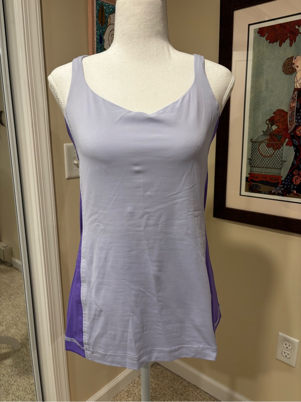 lululemon athletica Light Lavender Tank with Purple Side Panels